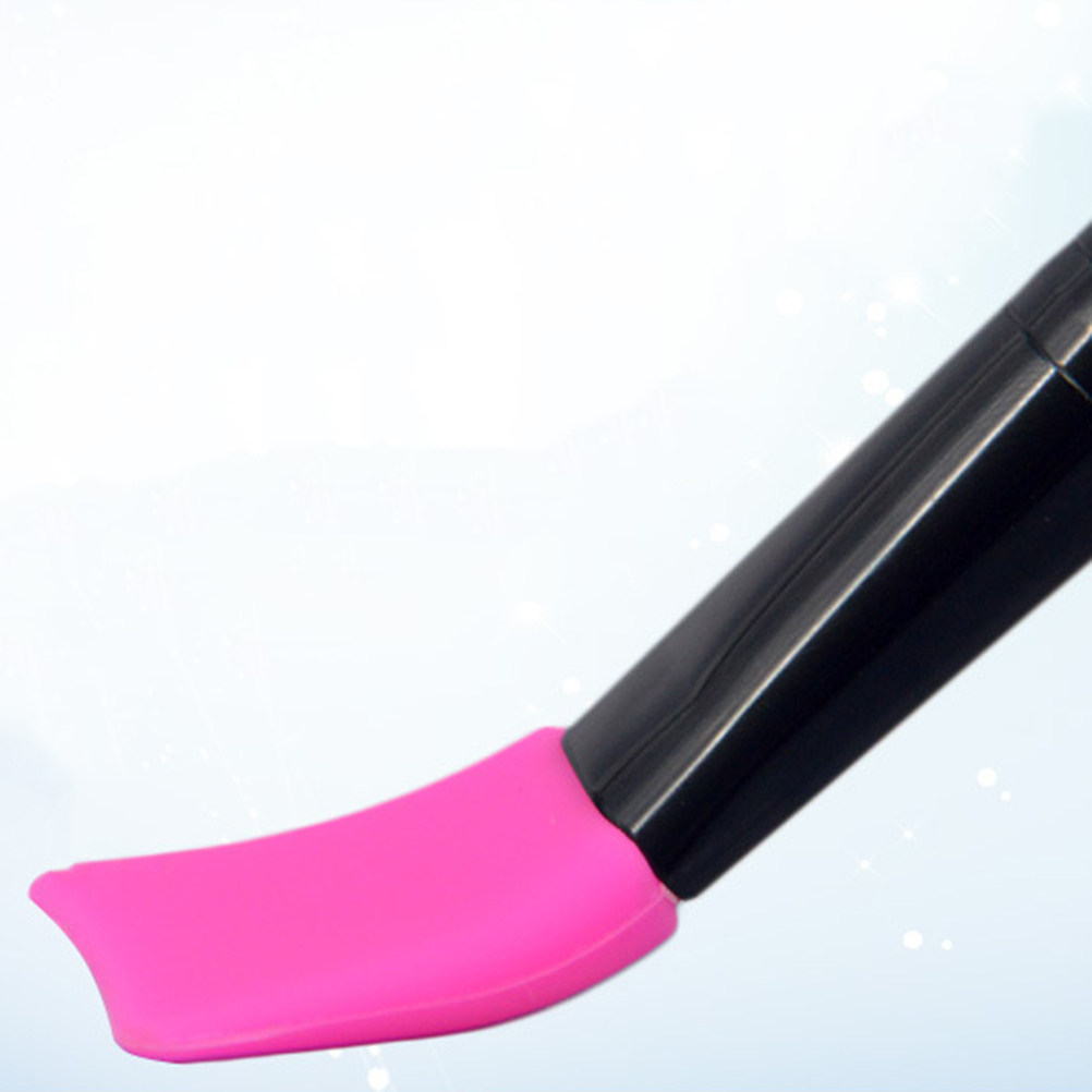 Body Brush - ชุดแปรงมาสก์หน้าซิลิโคน 6 ชิ้น พร้อมด้ามจับไม้สีดำ สำหรับผิวแพ้ง่าย ใช้ทามาสก์โคลน