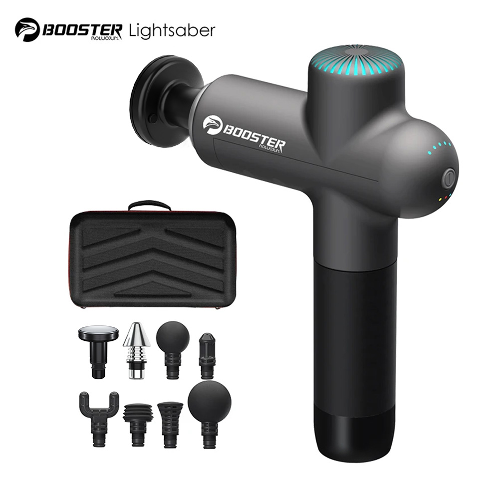 Massage Gun - Booster นวดปืนเครื่องนวดคอไฟฟ้า 7.4V สมาร์ทตี Fascia ปืนสําหรับนวดผ่อนคลายฟิตเนสนวดกล้ามเนื้อไฟฟ้า
