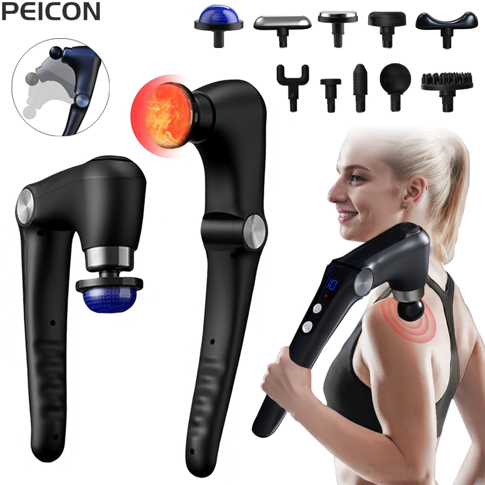 Massage Gun - Fascia นวดปืนเครื่องนวดไหล่เครื่องนวดกล้ามเนื้อไฟฟ้าปืนความถี่สูงกลับเอวคอนวดตัวพร้อมที่จับ