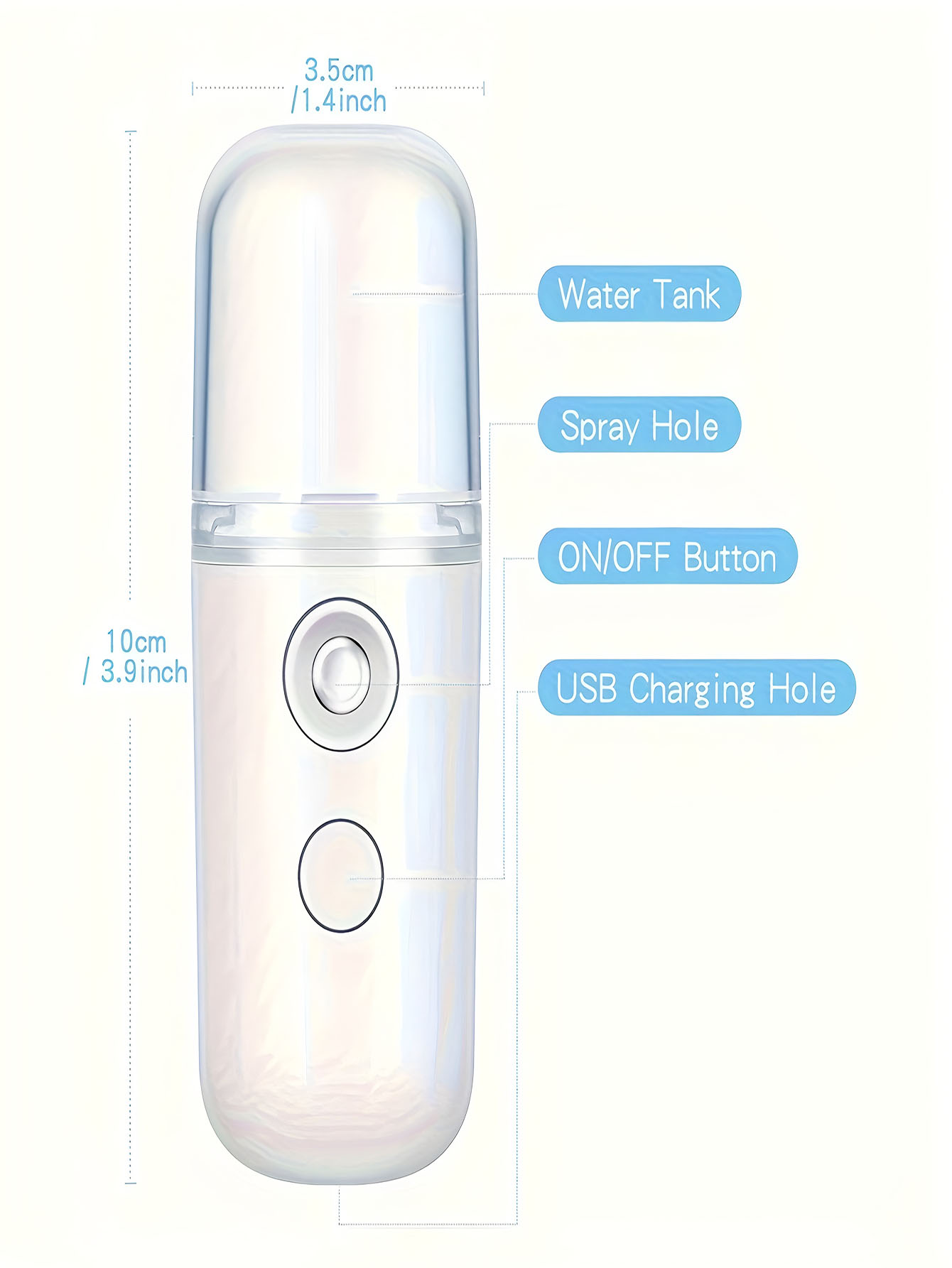 USB Mist Facial Sprayer Humidi - Face Steamer บทวิจารณ์และราคา